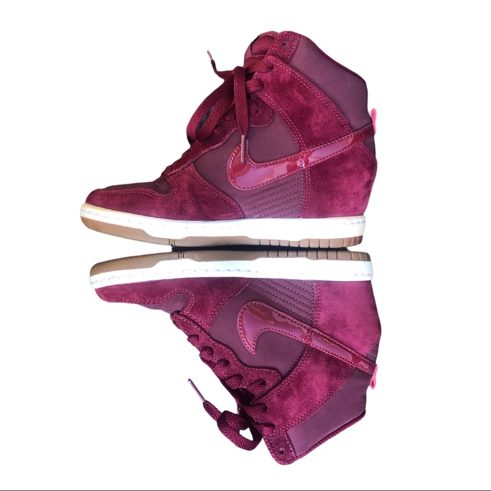 Nike Dunk Sky Hi Essential Burgundy Women’s Wedge Size 5.5